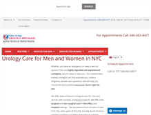 Tablet Screenshot of newyorkurologyspecialists.com